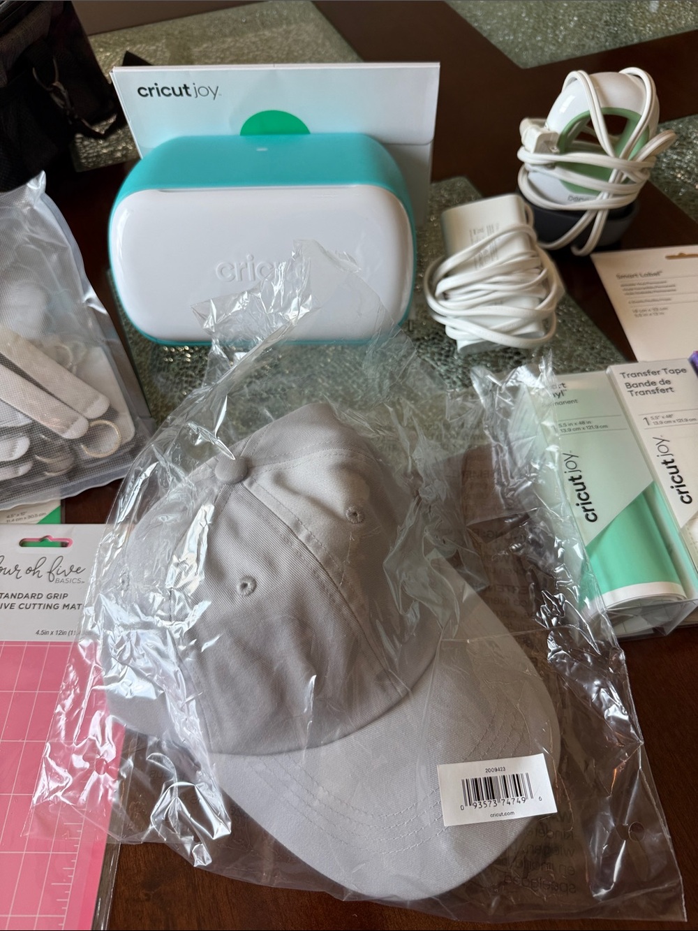 Cricut accessories bundle with gray carrying case and teal machine - Picture 2 of 5